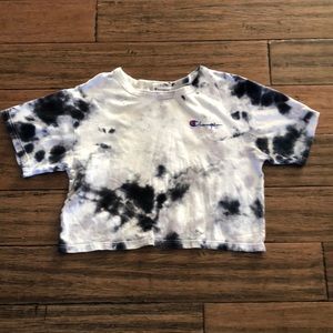 Tie dye Champion crop top